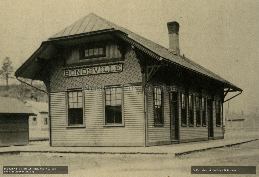 Postcard: Boston & Albany Railroad Station, Bondsville, Massachusetts